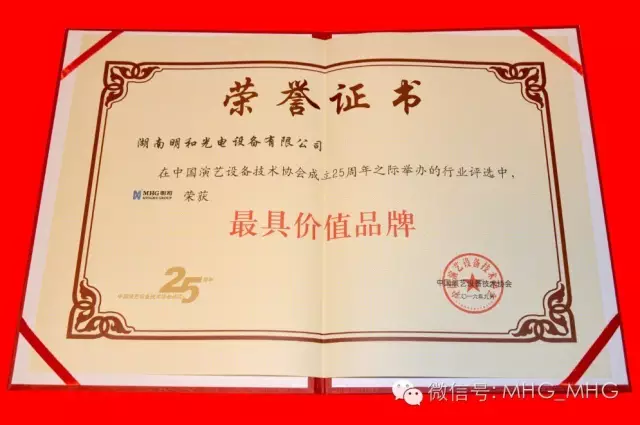明和“最具价值品牌奖” 奖牌及荣誉证书